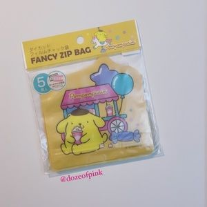 Sanrio Pompompurin 5-pack fancy zipper top bags